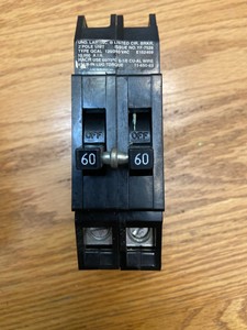 60 Amp Zinsco Gte Sylvania Challanger Double Or 2 Pole Breaker Type Qcal Thick Ebay