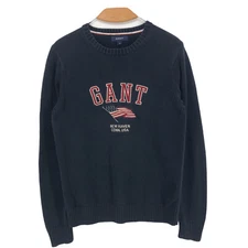 GANT Men's Crew Neck Blue Pullover Jumper Sweater Size S