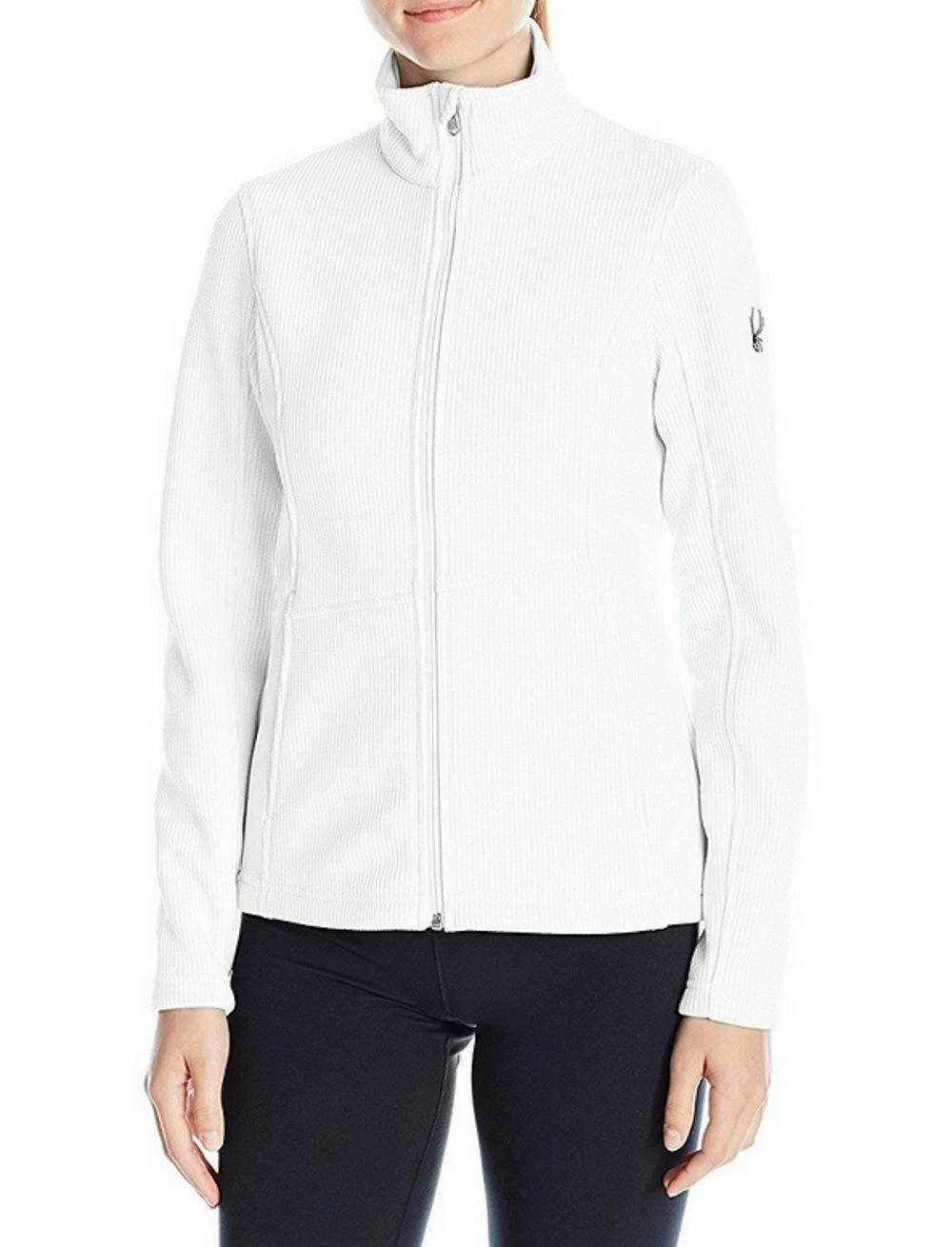 NWT Women White Spyder Endure Core Full Zip Mid-weight Sweater Jacket X-Large