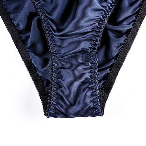 Women Low Waist Lace Panties Soft Comfort Silk Satin Underwear Knickers Briefs - Picture 12 of 17