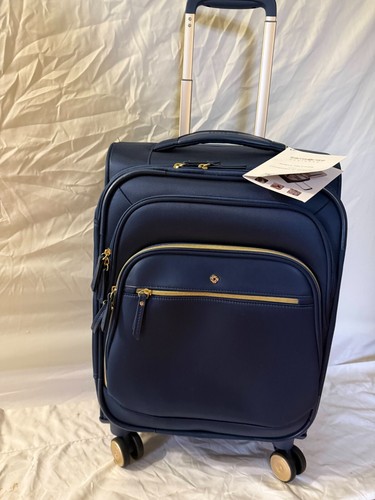 New Samsonite Mobile Solution 19" Soft side Carry-On Spinner Luggage Blue - Picture 3 of 9