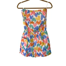 Gabar Romper Vintage Womens Size Medium Colorful Cotton Retro New Designer