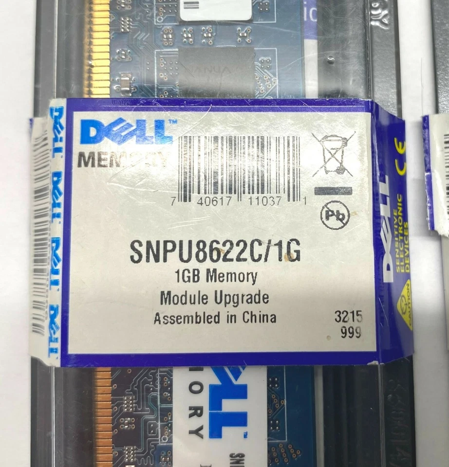 Dell SNPU8622C/1G 1GB PC2-5300U-555 Memory Module Upgrade 1GB New - Image 3 of 4