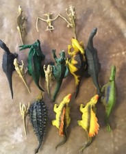 Dinosaurs Figures Lot 15 pieces 3 to 8 inches Plastic 2000 Play Toys Imagination