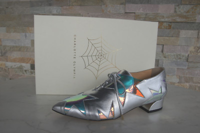Charlotte Olympia 36 Schnürschuhe Scarpe Basse Starman Nuovo