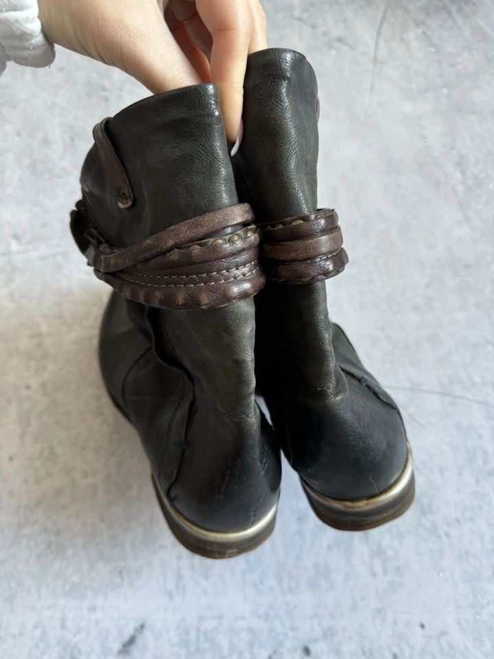 As 98 Avant-garde Boots Wmns Leather Shoes Rare Biker Style - Image 3 of 4