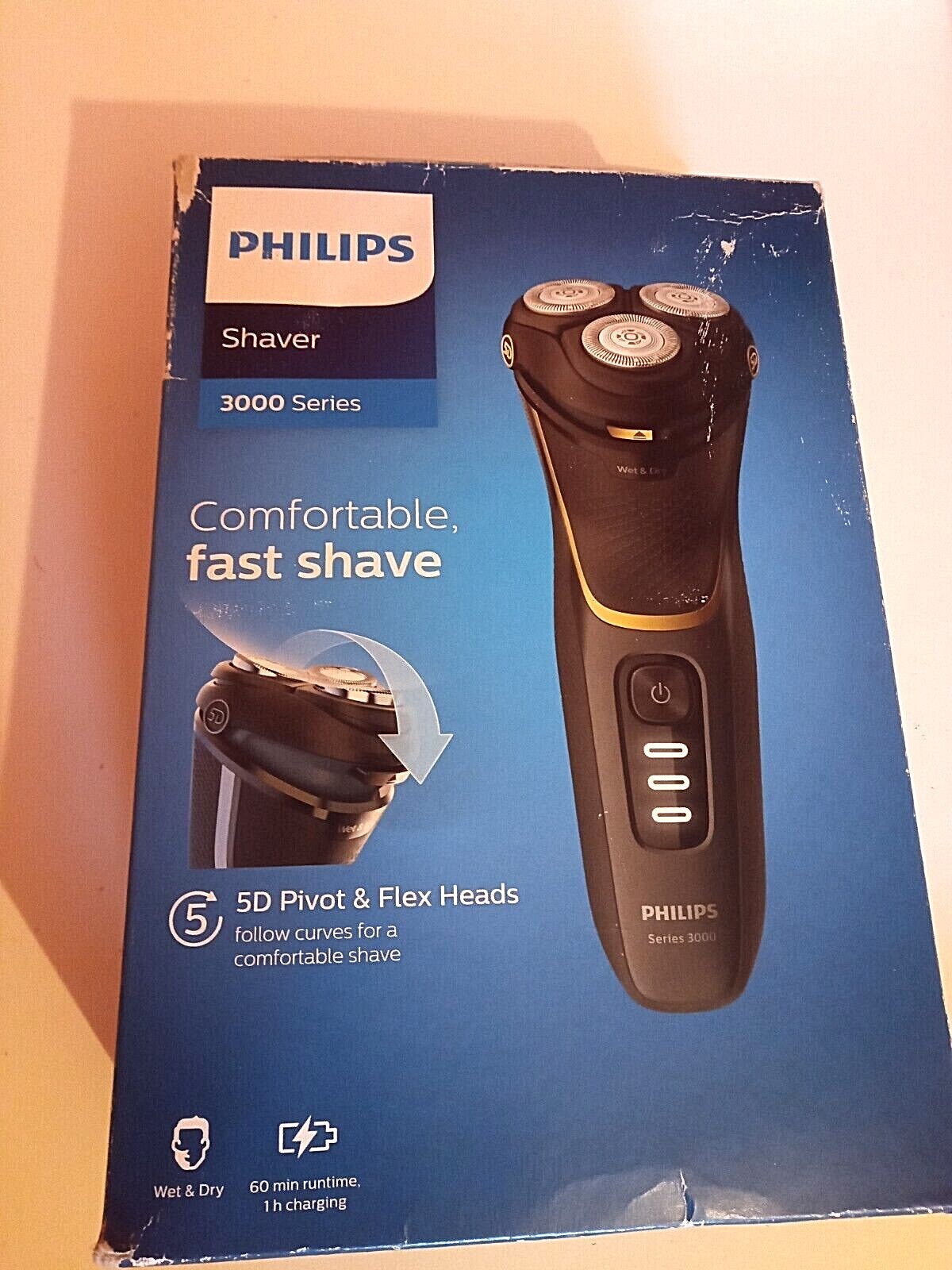 Philips Shaver Series 3000 Dry and Wet Electric Shaver eBay