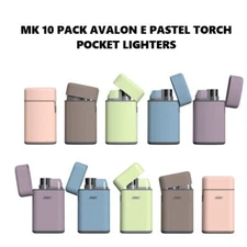 10 PACK MK Lighter Avalon E Pastel Torch Lighters (84664)