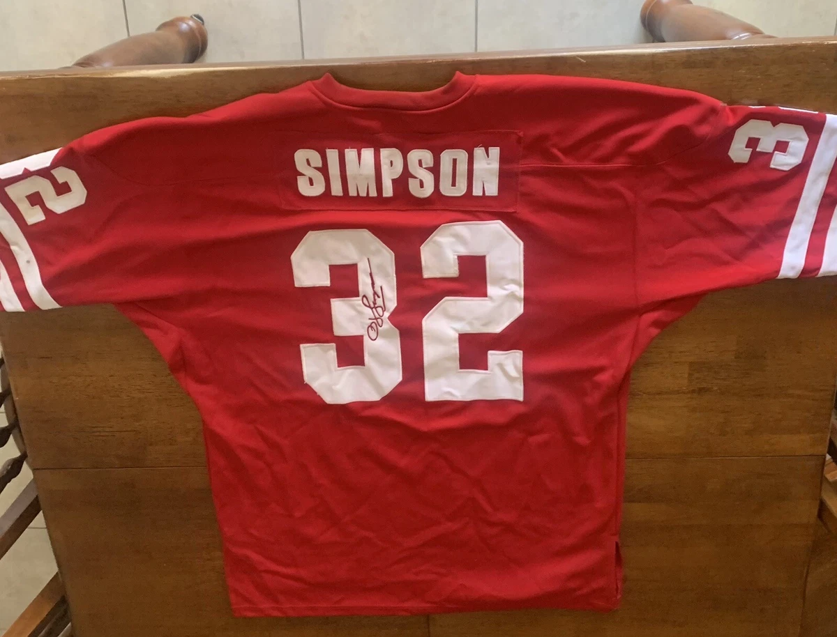 SAN FRANCISCO 49ers OJ SIMPSON #32 YEAR 1978 FOOTBALL JERSEY SIZE 56 (Z-12)