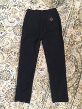 Moschino 28 Peace Logo Vintage Black Straight Leg Classic Jeans Stretch