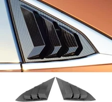 Air Vent Carbon fiber Window Louver Cover For 2016-2021 Honda Civic Seden Side 