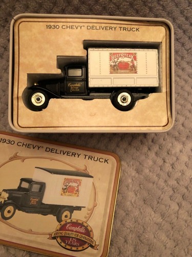 Ertl 1930 Chevy Delivery Truck Campbells mint in tin box Vintage 1994 - Picture 2 of 4