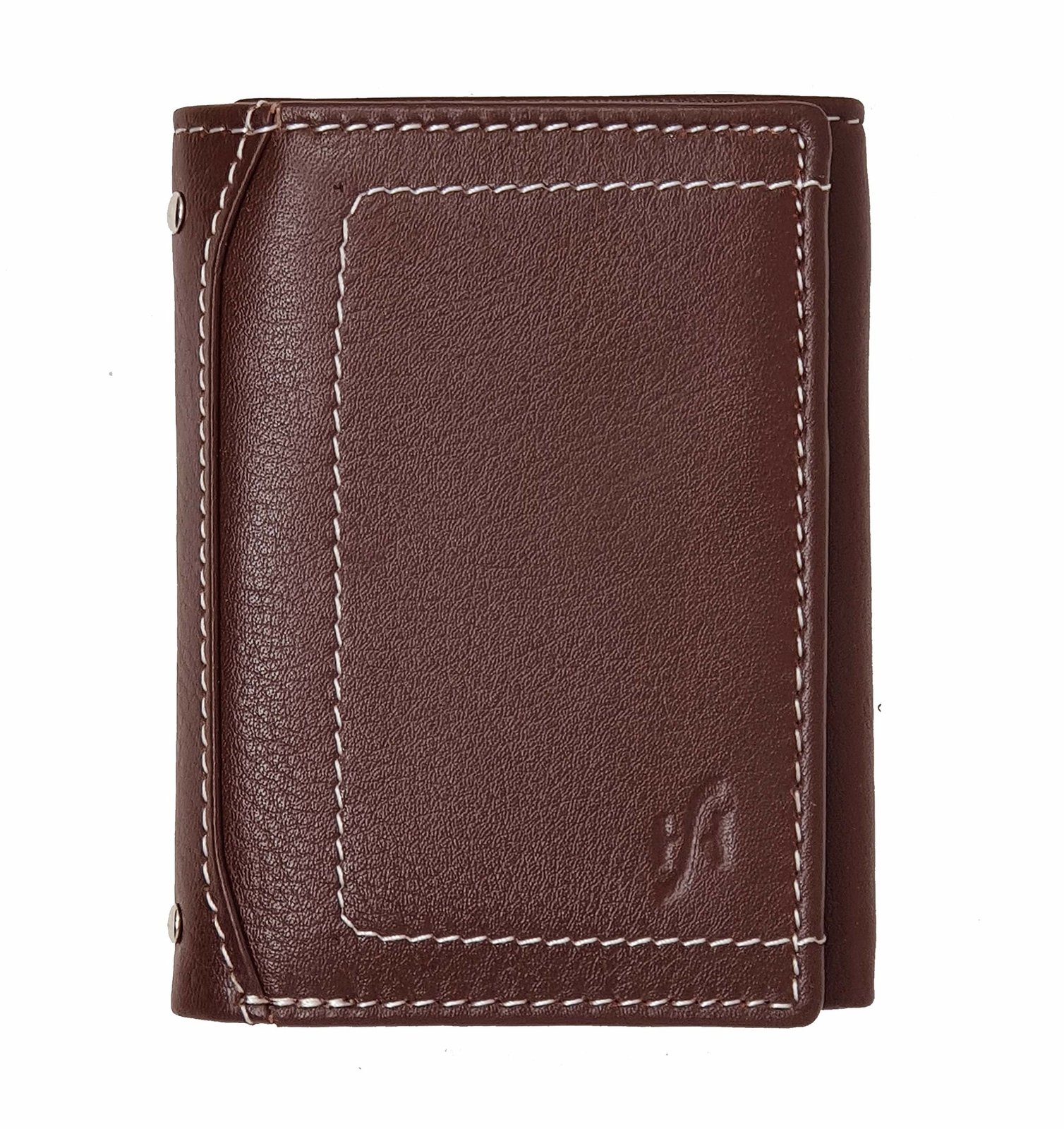 STARHIDE Mens Slim Genuine Leather Trifold Wallet with ID Holder Gift Boxed