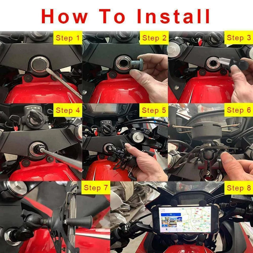 GPS Mobile Phone Mount Bracket Holder For Honda CBR 600RR VFR1200/800 CBR 600F4I - Image 3 of 4