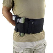 Belly Band Holster for Concealed Carry Handguns with Magazine Pouch Mag Pockets