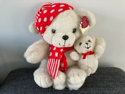 Vintage (1989) Dan Dee ''All We Need Is Love'' Teddybären, weiß, ~43 cm groß