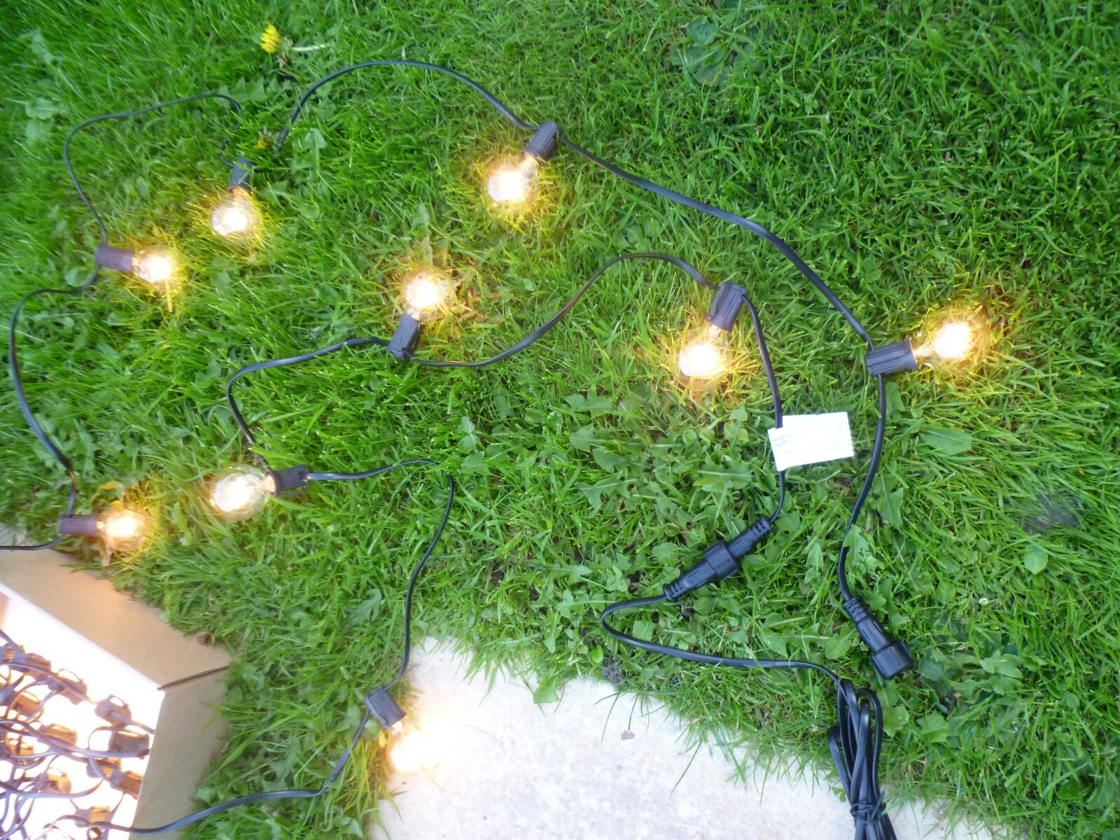 Fochea Outdoor Festoon String Lights 24.5ft, G40 25+4 Bulbs, 240v, IP44