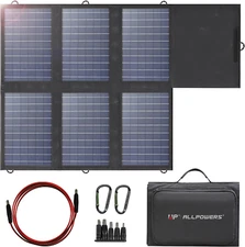 Foldable 60W Solar Panel Charger - Waterproof Portable Panel with 18V DC, 60W US
