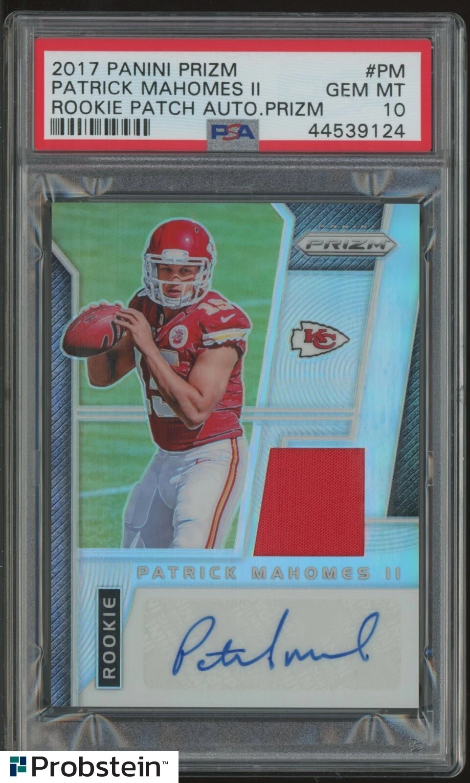 Patrick Mahomes Panini Prizm Rookie Patch Autograph Prizm #PM Base