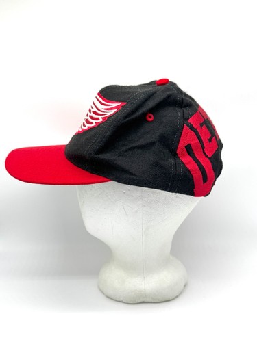 Vintage Detroit Red Wings Deadstock Logo Athletic Snapback Hat Spellout Big Logo - Picture 3 of 12