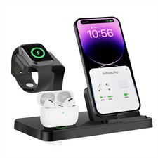3in1 Charger Stand Charging Cradle Station Dock For Apple Watch 8 7 iPhone 14 13