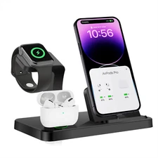 3in1 Charger Stand Charging Cradle Station Dock For Apple Watch 8 7 iPhone 14 13