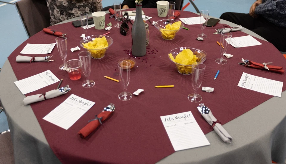 Wedding Decoration Package, Burgundy/Gray Theme- Bubbles, Centerpieces, More - Image 2 of 4