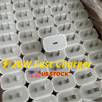 100X Lot 20W PD Fast Charger For iPhone 17/16/15/14/13/12/8 USB C Type C Adapter