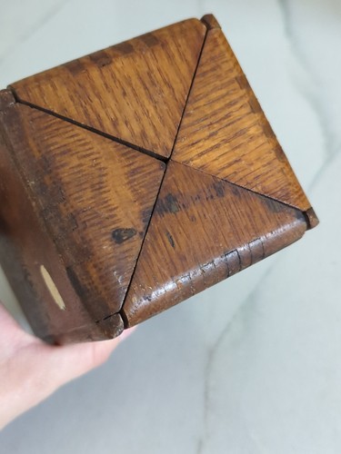 Antique Singer Wooden Fold Out Puzzle Box & Sewing Machine Attachments Late 1800 - Picture 11 of 11
