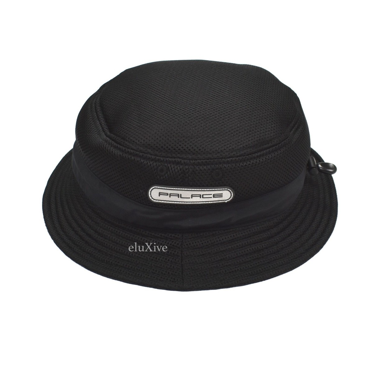 NWT Palace Skateboards Black Space Mesh Logo Bucket Hat