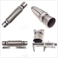 2.25" x 14" Flex Pipe Exhaust Stainless Steel Double Braid Heavy Duty Extension