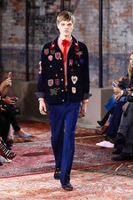 Dolce Tiger Head Embroidery Velvet Navy Jacket. Size M-l / Uk10-12. Runway Brand