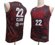Camiseta deportiva para hombre Fever #22 Caitlin Clark negra edición rebelde