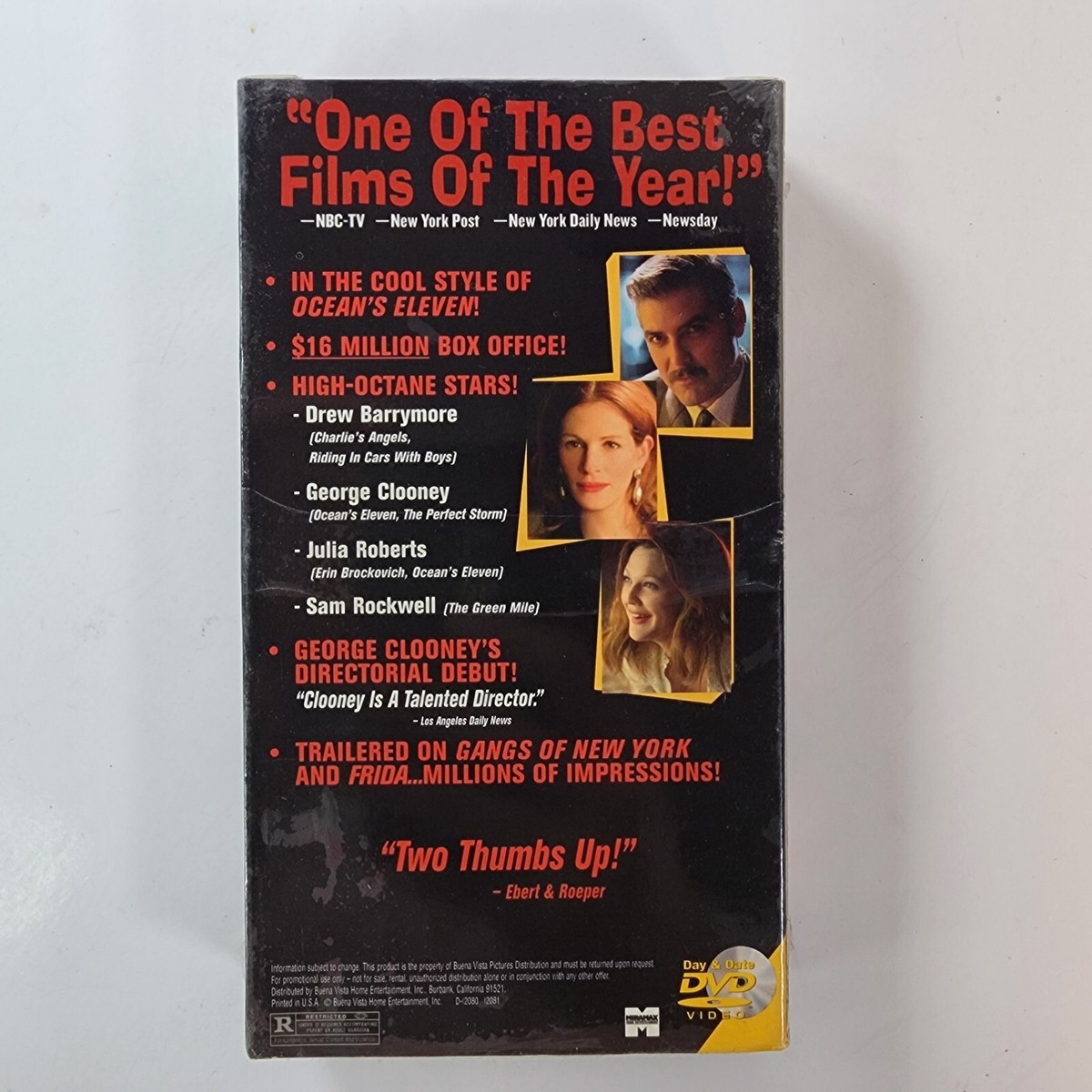 Confessions of A Dangerous Mind VHS 2003 Miramax Home