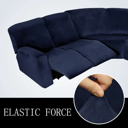 Anbausofabezug 5-Sitzer Ecksofa Couch Schonbezug Stretch Möbelbezug - Bild 104 von 134