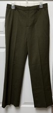 Lauren Lauren Ralph Women's Pants Size 8 Brown Wool Flat Front