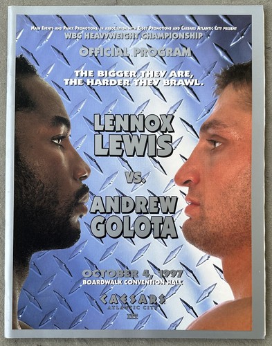LENNOX LEWIS-ANDREW GOLOTA OFFICIAL PROGRAM (1997)