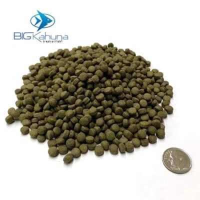 BIG KAHUNA 4mm Floating Spirulina Pellets Great For Saltwater, Tropical, Goldfish, Koi Fish