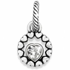 Brighton RING OF LOVE CLEAR Heart Silver Swarovski Crystal J98852-RETIRED -NEW