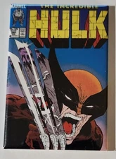 The Incredible Hulk 340 Wolverine comic Refrigerator Magnet 2" by 3" Marvel