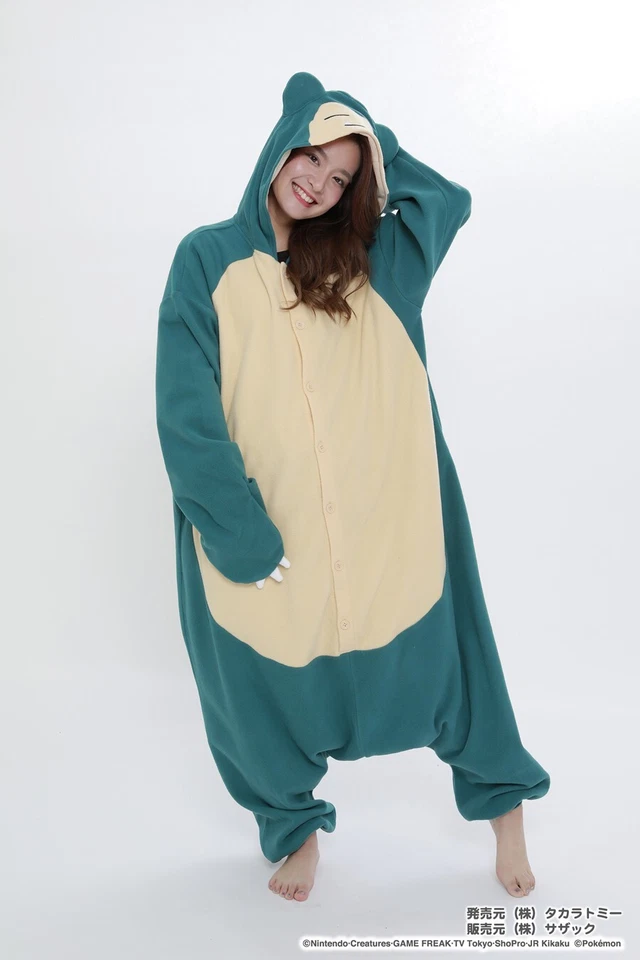 SAZAC Pokemon Snorlax Vellón Disfraz Juegos con disfraces Kigurumi Halloween Unisex Talla Gratis Foto 4 de 4
