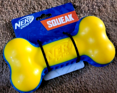 Nerf Dog Squeak Bone Toy New! | eBay