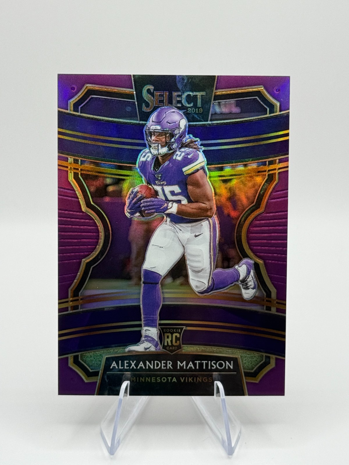 2019 Panini Select - Alexander Mattison #64 Purple Prizm /75 (RC) Vikings