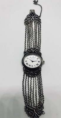 Seltene Damenuhr Trachtenuhr aus 800er Silber Uhr Mirabell 