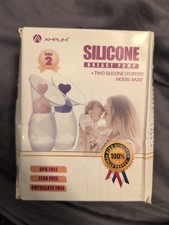 Amplim Manual Breast Pump  Food-Grade Silicone Milk Collector Gen 2 two-pack