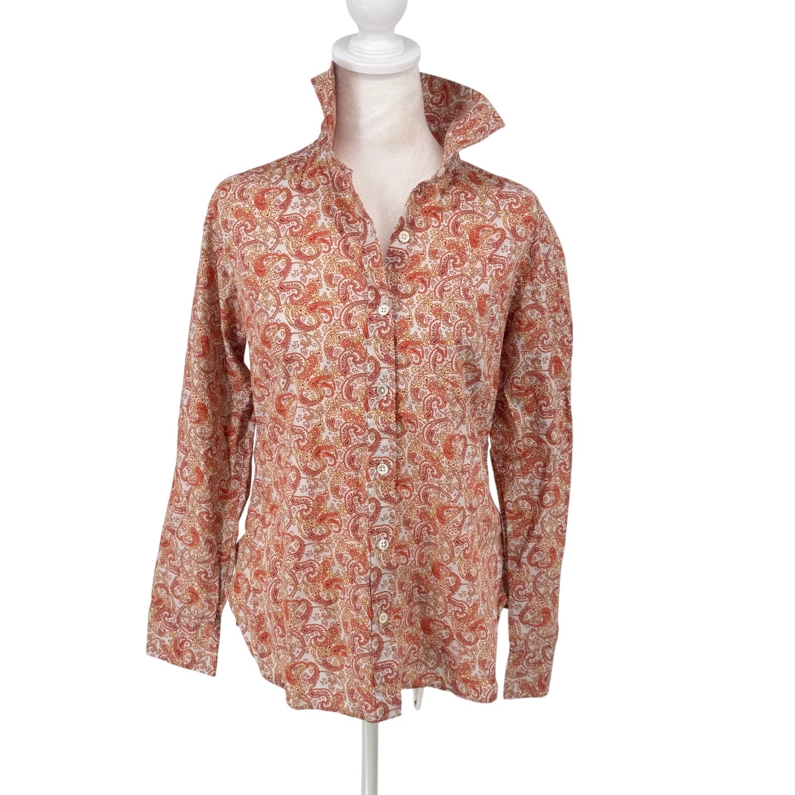 Pendleton Paisley Print Button Down Blouse Medium… - image 1