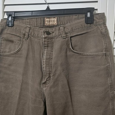 C.E. Schmidt Workwear Men's cargo baggy style pants Heavy Canvas Brown 34X34