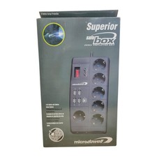 Multi-outlet slipper with safety device 6 schuko 4 usb 2.0 6KW 19500A