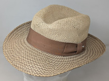 Vintage Park Royal Natural Shade Straw Panama Wide Brin Sun Hat Men's Size 7