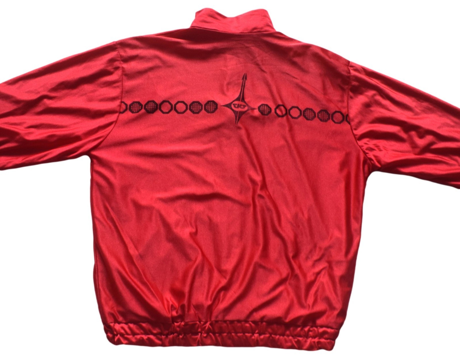 Vintage 80s Red Tracksuit Top Retro Graphic Indie Sportswear X Large 46" image 3